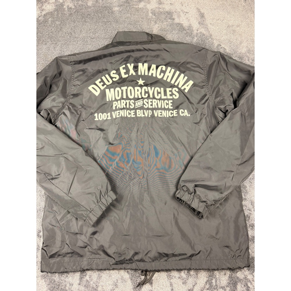 Deus Ex Machina Venice Coach Jacket Black Mens Large DMW46821C Windbreaker